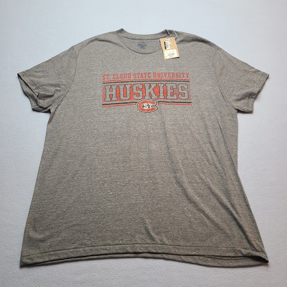 Rivalry Threads T-Shirt Mens 2XL Gray New St. Cloud State University Huskies Tee
